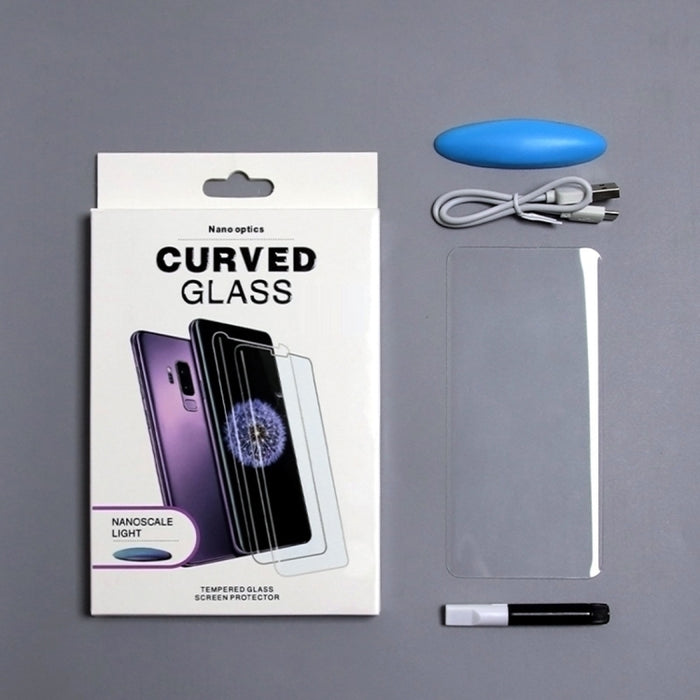 Película de vidrio templado de pegamento completo curvo líquido UV, For Xiaomi Civi