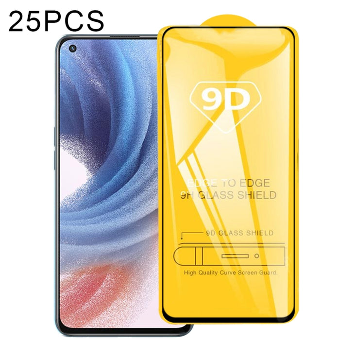 25 PCS 9D Película de vidrio templado de pantalla completa con pegamento completo, For Xiaomi Redmi 8A Pro (25 PCS), For Xiaomi Poco M3 Pro (25 PCS), For vivo Y33s / Y76s / T1x / Y76 5G (25 PCS)                                                          ...