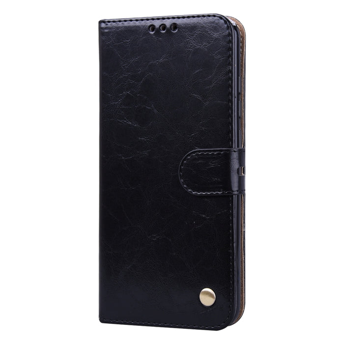 Estuche de cuero con tapa horizontal con textura de cera de aceite de estilo comercial, con soporte y ranuras para tarjetas y billetera, For Xiaomi Redmi 8, For Xiaomi Redmi 8A, For Xiaomi Redmi Note 8, For Xiaomi Redmi Note 8 Pro, For Galaxy A10s
