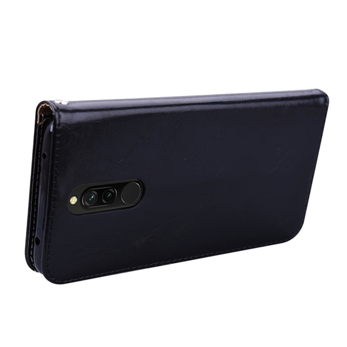 Estuche de cuero con tapa horizontal con textura de cera de aceite de estilo comercial, con soporte y ranuras para tarjetas y billetera, For Xiaomi Redmi 8, For Xiaomi Redmi 8A, For Xiaomi Redmi Note 8, For Xiaomi Redmi Note 8 Pro, For Galaxy A10s