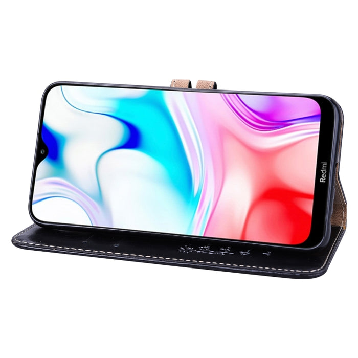 Estuche de cuero con tapa horizontal con textura de cera de aceite de estilo comercial, con soporte y ranuras para tarjetas y billetera, For Xiaomi Redmi 8, For Xiaomi Redmi 8A, For Xiaomi Redmi Note 8, For Xiaomi Redmi Note 8 Pro, For Galaxy A10s