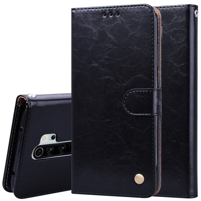 Estuche de cuero con tapa horizontal con textura de cera de aceite de estilo comercial, con soporte y ranuras para tarjetas y billetera, For Xiaomi Redmi 8, For Xiaomi Redmi 8A, For Xiaomi Redmi Note 8, For Xiaomi Redmi Note 8 Pro, For Galaxy A10s