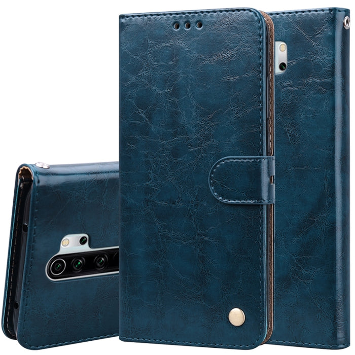 Estuche de cuero con tapa horizontal con textura de cera de aceite de estilo comercial, con soporte y ranuras para tarjetas y billetera, For Xiaomi Redmi 8, For Xiaomi Redmi 8A, For Xiaomi Redmi Note 8, For Xiaomi Redmi Note 8 Pro, For Galaxy A10s