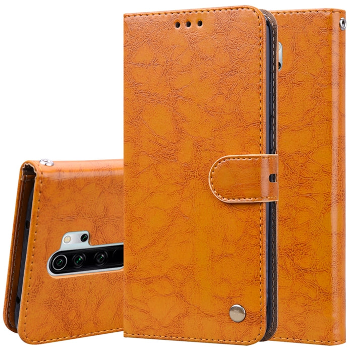 Estuche de cuero con tapa horizontal con textura de cera de aceite de estilo comercial, con soporte y ranuras para tarjetas y billetera, For Xiaomi Redmi 8, For Xiaomi Redmi 8A, For Xiaomi Redmi Note 8, For Xiaomi Redmi Note 8 Pro, For Galaxy A10s