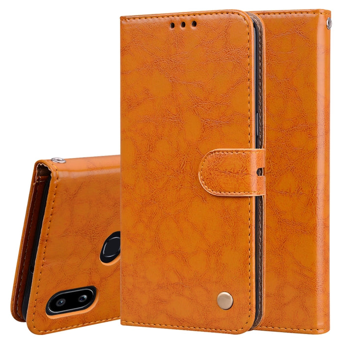 Estuche de cuero con tapa horizontal con textura de cera de aceite de estilo comercial, con soporte y ranuras para tarjetas y billetera, For Xiaomi Redmi 8, For Xiaomi Redmi 8A, For Xiaomi Redmi Note 8, For Xiaomi Redmi Note 8 Pro, For Galaxy A10s
