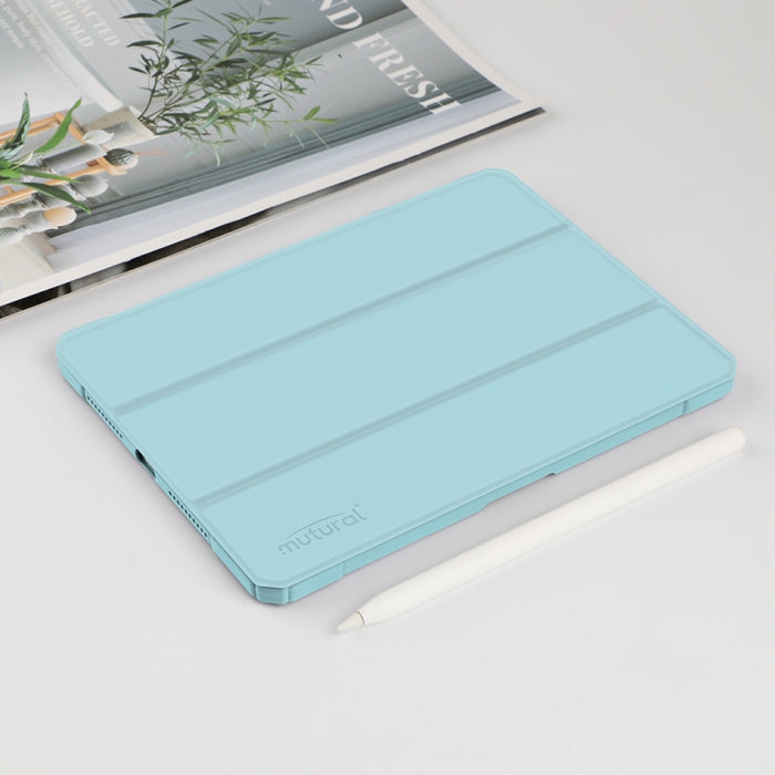 Estuche de cuero para tableta con tapa horizontal de la serie Mutural Pinyue con soporte y ranura para bolígrafo y función de suspensión / activación