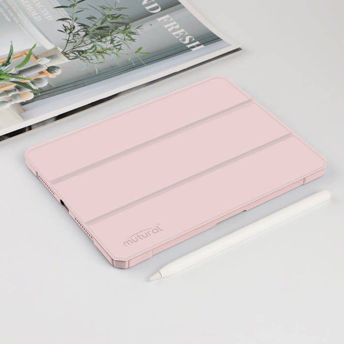 Estuche de cuero para tableta con tapa horizontal de la serie Mutural Pinyue con soporte y ranura para bolígrafo y función de suspensión / activación