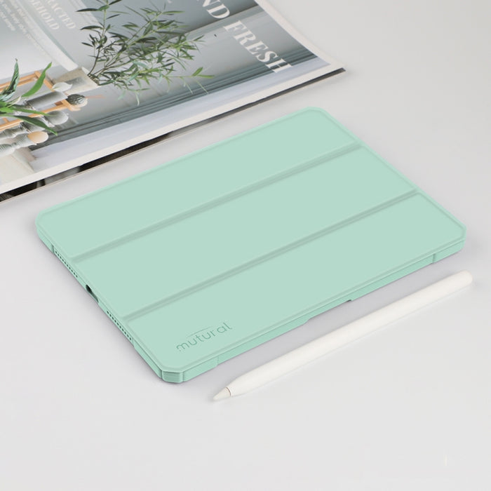 Estuche de cuero para tableta con tapa horizontal de la serie Mutural Pinyue con soporte y ranura para bolígrafo y función de suspensión / activación