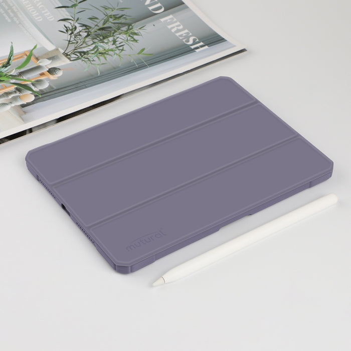 Estuche de cuero para tableta con tapa horizontal de la serie Mutural Pinyue con soporte y ranura para bolígrafo y función de suspensión / activación