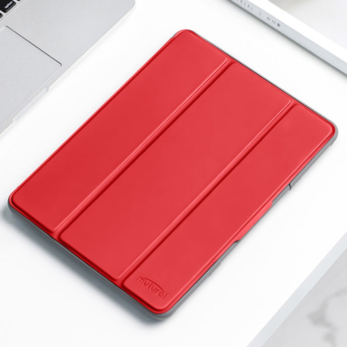 Estuche de cuero para tableta con tapa horizontal Mutural con soporte y ranura para bolígrafo