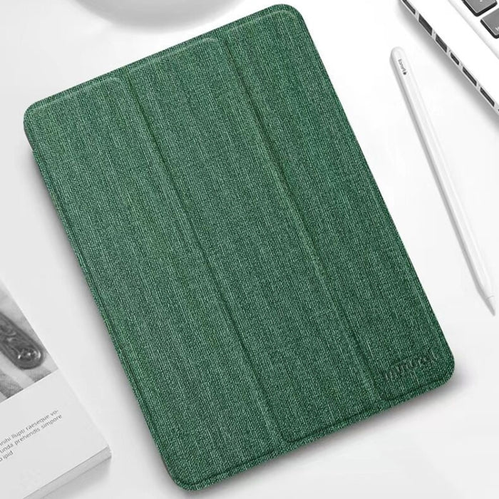 Funda de cuero para tableta con tapa horizontal y textura de patrón de tela de la serie Mutural YASHI