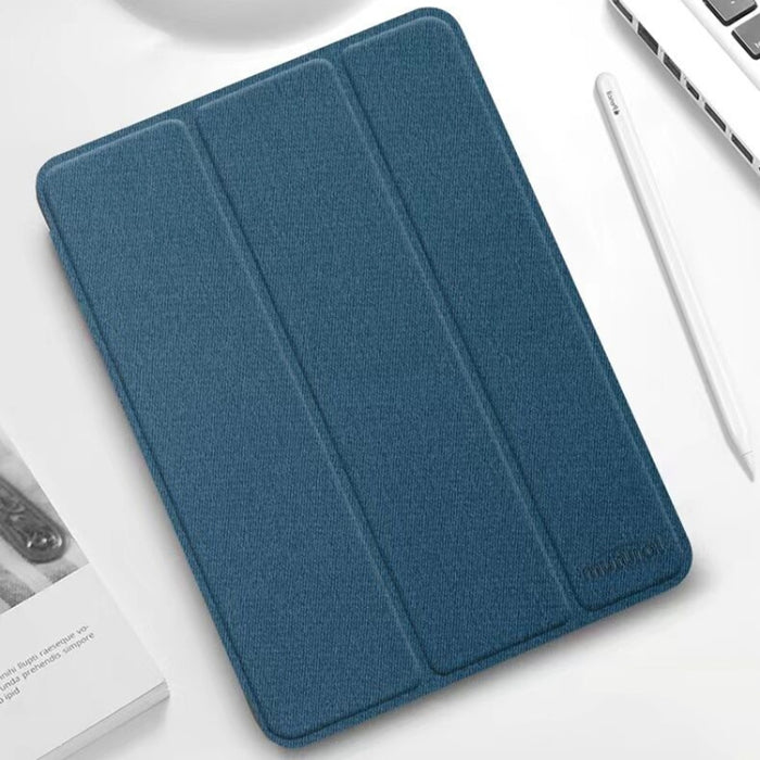 Funda de cuero para tableta con tapa horizontal y textura de patrón de tela de la serie Mutural YASHI