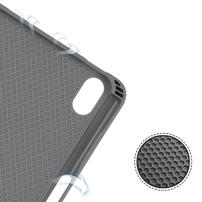 Funda de cuero para tableta con tapa horizontal y textura de patrón de tela de la serie Mutural YASHI