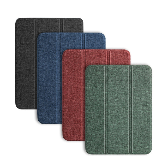 Funda de cuero para tableta con tapa horizontal y textura de patrón de tela de la serie Mutural YASHI