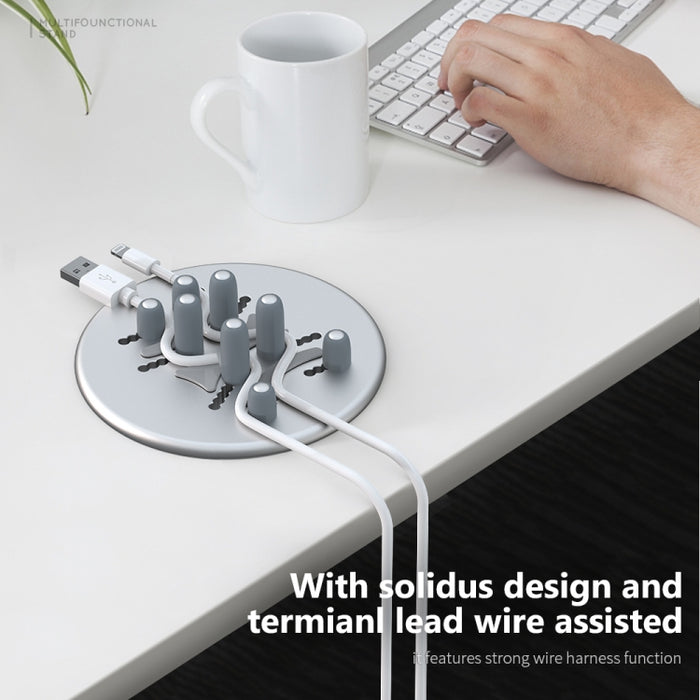 R-JUST BJ15 Aleación de aluminio Ajustable Magnético Multifunción Disco de datos Cable de almacenamiento Base fija Teléfono móvil Soporte para computadora portátil