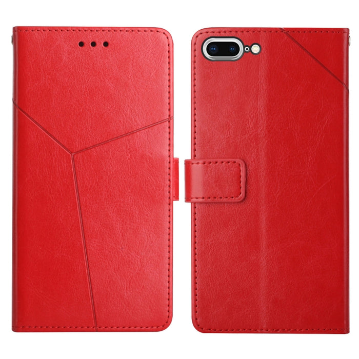 Estuche para teléfono de cuero con tapa horizontal y costuras en Y con soporte y ranuras para tarjetas y billetera y marco de fotos