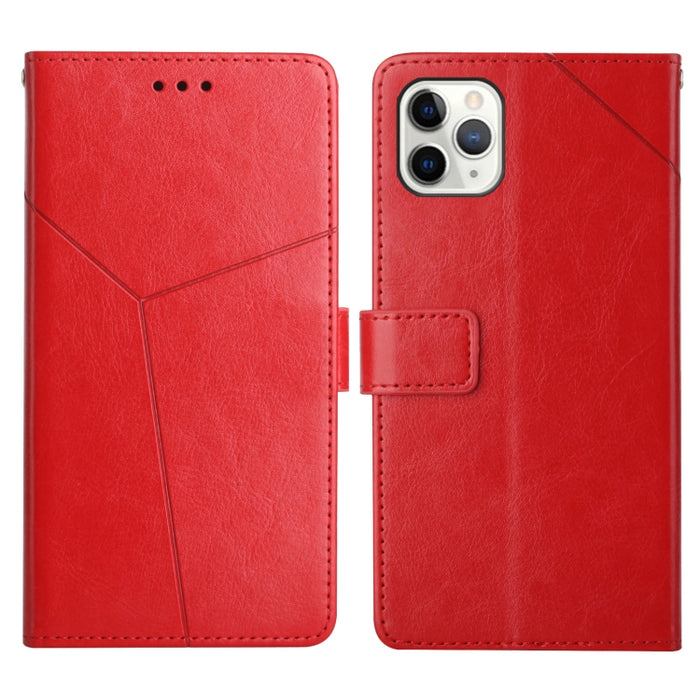 Estuche para teléfono de cuero con tapa horizontal y costuras en Y con soporte y ranuras para tarjetas y billetera y marco de fotos