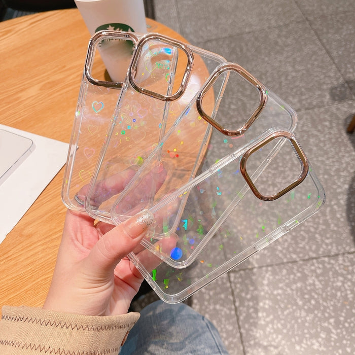 Estuche para teléfono a prueba de golpes con galvanoplastia láser colorida