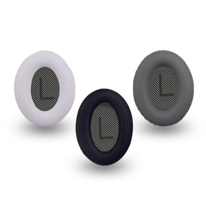 Para BOSE QC35 Chaqueta de orejera suave de cuero de imitación con algodón LR, un par