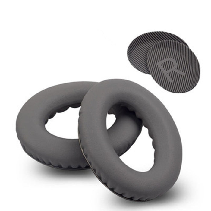 Para BOSE QC35 Chaqueta de orejera suave de cuero de imitación con algodón LR, un par