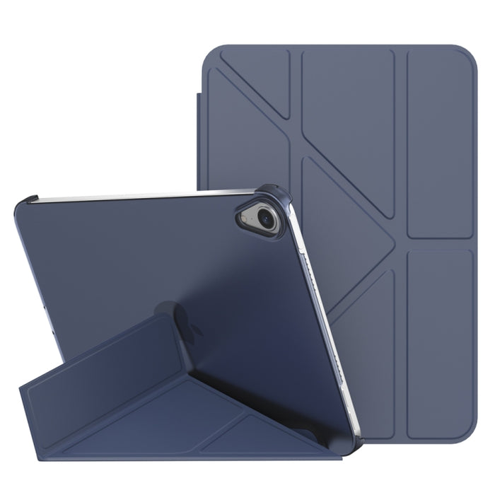 Estuche de cuero para tableta con deformación de PC translúcido mate de doble cara con soporte y función de reposo / activación