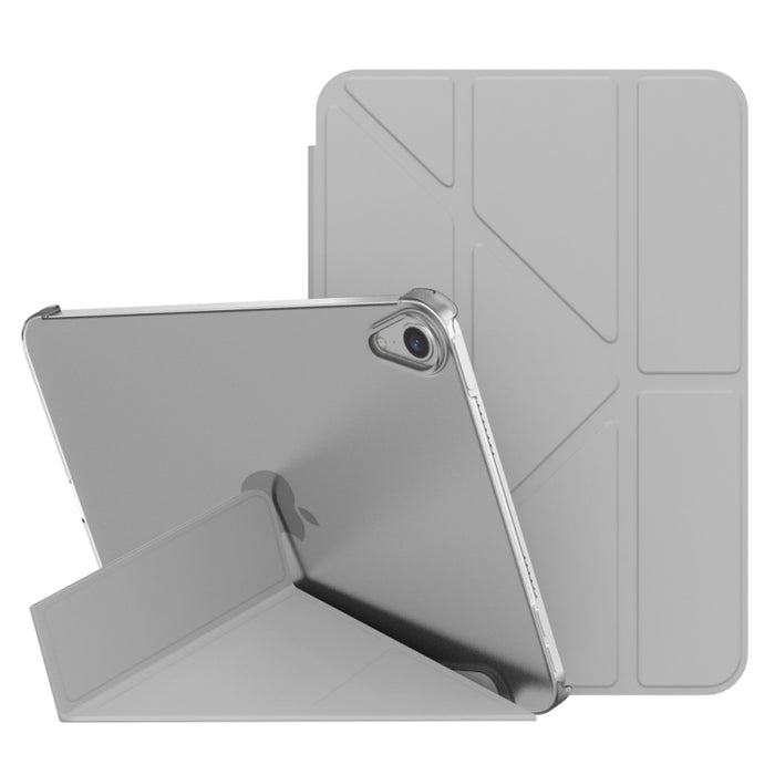 Estuche de cuero para tableta con deformación de PC translúcido mate de doble cara con soporte y función de reposo / activación