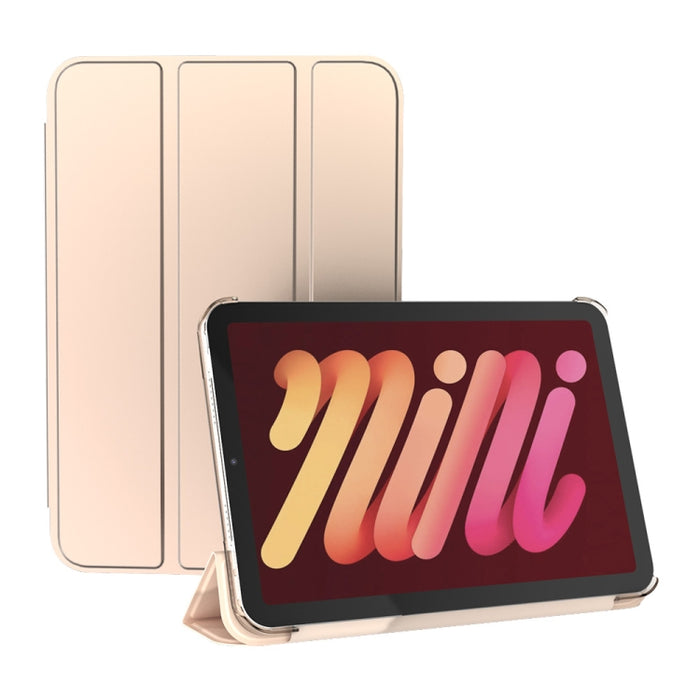 Estuche de cuero para tableta de PC translúcido mate de doble cara con soporte de 3 pliegues y función de reposo / activación