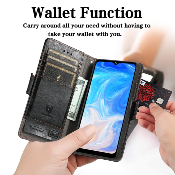 CaseNeo Estuche de cuero con doble hebilla magnética empalmable con soporte, ranuras para tarjetas y billetera, For Doogee N40 Pro, For Infinix Zero 8, For Vodafone Smart E11, For Wiko Power U30, For Xiaomi 11T / 11T Pro, For Samsung Galaxy S20 FE