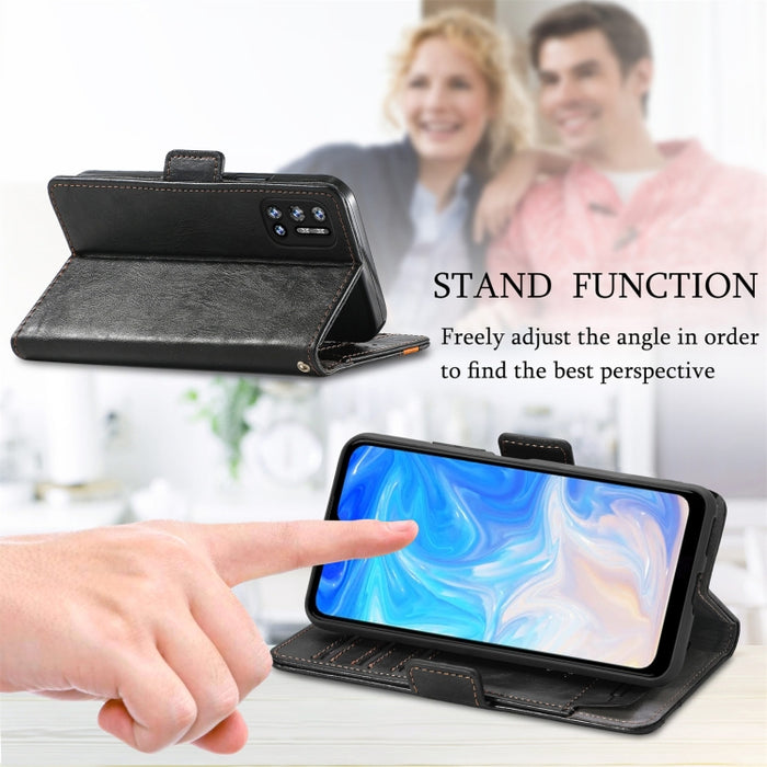 CaseNeo Estuche de cuero con doble hebilla magnética empalmable con soporte, ranuras para tarjetas y billetera, For Doogee N40 Pro, For Infinix Zero 8, For Vodafone Smart E11, For Wiko Power U30, For Xiaomi 11T / 11T Pro, For Samsung Galaxy S20 FE