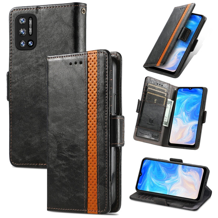CaseNeo Estuche de cuero con doble hebilla magnética empalmable con soporte, ranuras para tarjetas y billetera, For Doogee N40 Pro, For Infinix Zero 8, For Vodafone Smart E11, For Wiko Power U30, For Xiaomi 11T / 11T Pro, For Samsung Galaxy S20 FE