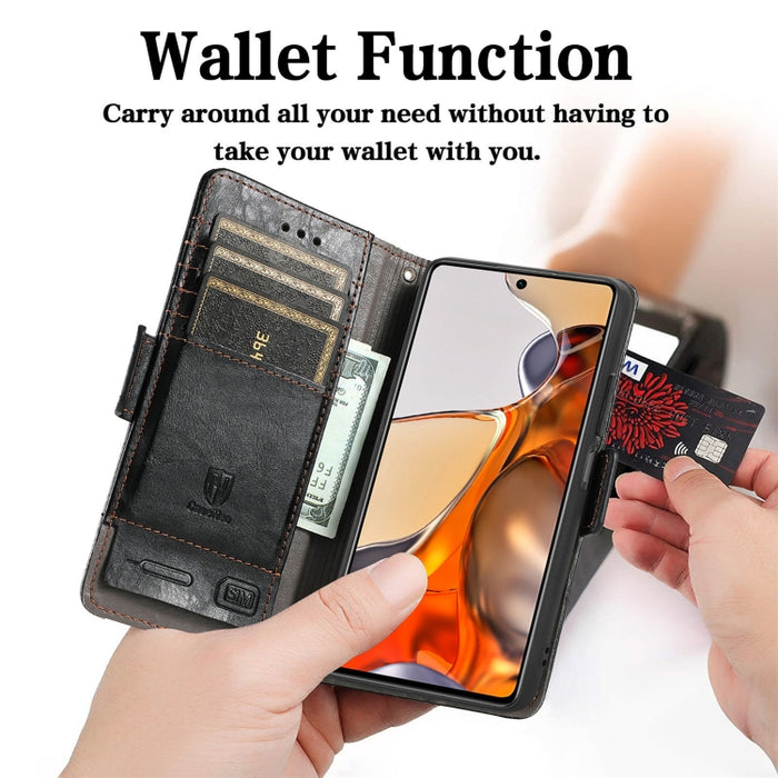CaseNeo Estuche de cuero con doble hebilla magnética empalmable con soporte, ranuras para tarjetas y billetera, For Doogee N40 Pro, For Infinix Zero 8, For Vodafone Smart E11, For Wiko Power U30, For Xiaomi 11T / 11T Pro, For Samsung Galaxy S20 FE