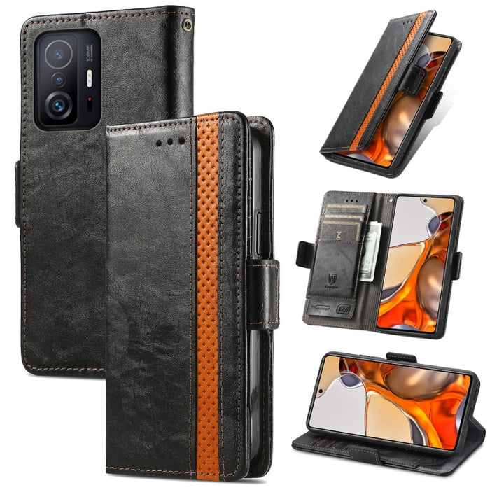 CaseNeo Estuche de cuero con doble hebilla magnética empalmable con soporte, ranuras para tarjetas y billetera, For Doogee N40 Pro, For Infinix Zero 8, For Vodafone Smart E11, For Wiko Power U30, For Xiaomi 11T / 11T Pro, For Samsung Galaxy S20 FE