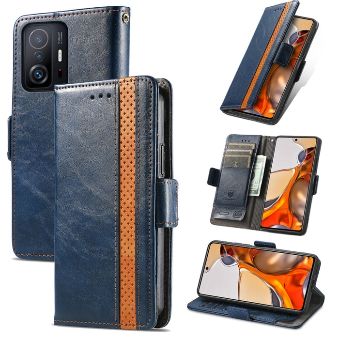 CaseNeo Estuche de cuero con doble hebilla magnética empalmable con soporte, ranuras para tarjetas y billetera, For Doogee N40 Pro, For Infinix Zero 8, For Vodafone Smart E11, For Wiko Power U30, For Xiaomi 11T / 11T Pro, For Samsung Galaxy S20 FE