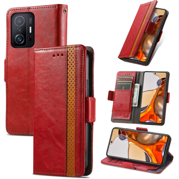 CaseNeo Estuche de cuero con doble hebilla magnética empalmable con soporte, ranuras para tarjetas y billetera, For Doogee N40 Pro, For Infinix Zero 8, For Vodafone Smart E11, For Wiko Power U30, For Xiaomi 11T / 11T Pro, For Samsung Galaxy S20 FE