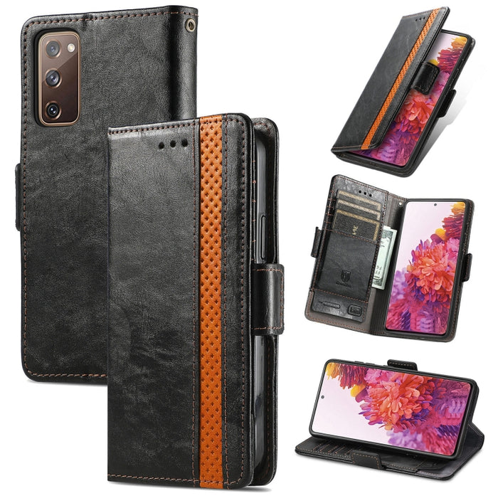 CaseNeo Estuche de cuero con doble hebilla magnética empalmable con soporte, ranuras para tarjetas y billetera, For Doogee N40 Pro, For Infinix Zero 8, For Vodafone Smart E11, For Wiko Power U30, For Xiaomi 11T / 11T Pro, For Samsung Galaxy S20 FE