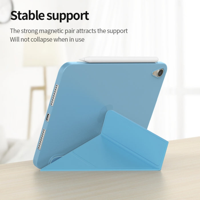 Estuche de cuero para tableta TPU de deformación mate de doble cara con soporte y función de reposo / activación