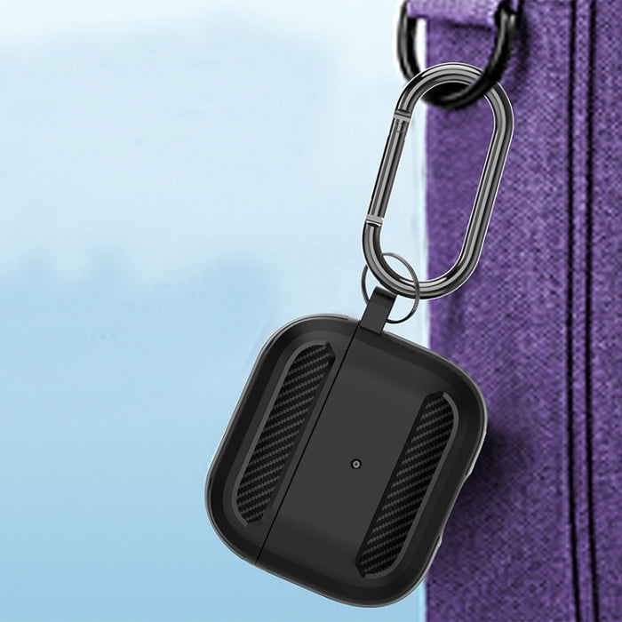Estuche protector de auriculares anticaída de fibra de carbono