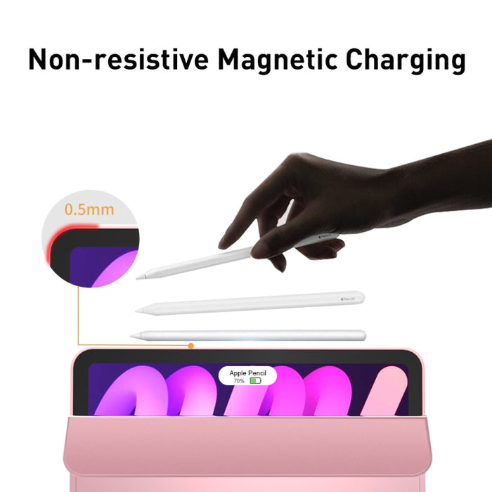 Estuche de cuero para tableta de TPU mate de doble cara con soporte de 3 pliegues y función de suspensión / activación