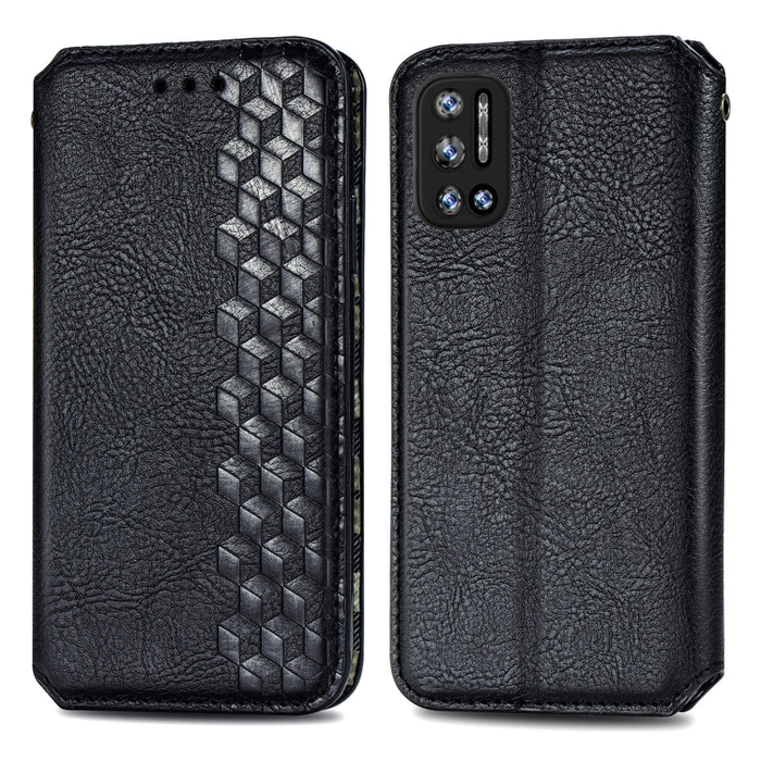 Cubic Grid Pressed Horizontal Flip Estuche de cuero magnético con soporte y ranuras para tarjetas y billetera, For Doogee N40 Pro, For Infinix Zero 8, For OPPO Realme C21Y, For Vodafone Smart E11, For Wiko Power U30, For Xiaomi Mi 11T / Mi 11T Pro     ...