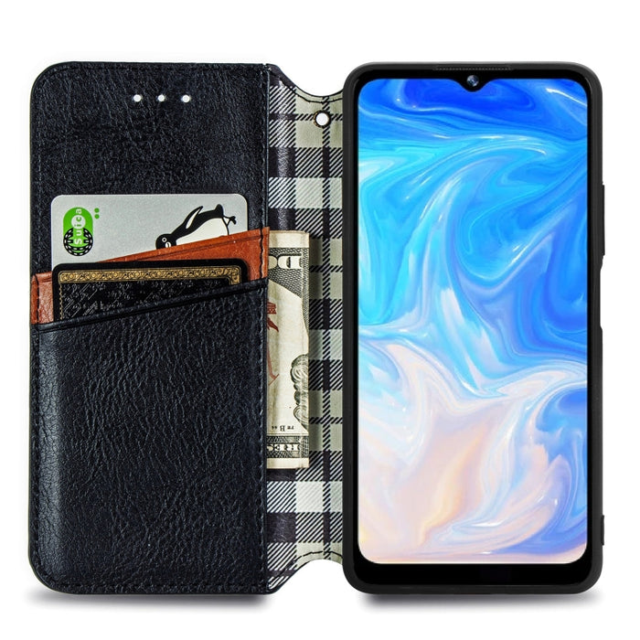 Cubic Grid Pressed Horizontal Flip Estuche de cuero magnético con soporte y ranuras para tarjetas y billetera, For Doogee N40 Pro, For Infinix Zero 8, For OPPO Realme C21Y, For Vodafone Smart E11, For Wiko Power U30, For Xiaomi Mi 11T / Mi 11T Pro     ...