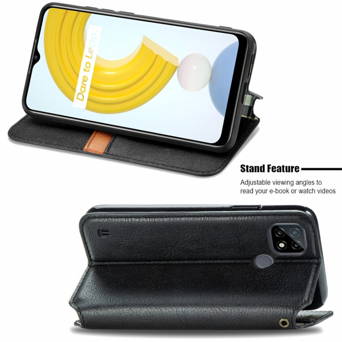 Cubic Grid Pressed Horizontal Flip Estuche de cuero magnético con soporte y ranuras para tarjetas y billetera, For Doogee N40 Pro, For Infinix Zero 8, For OPPO Realme C21Y, For Vodafone Smart E11, For Wiko Power U30, For Xiaomi Mi 11T / Mi 11T Pro     ...