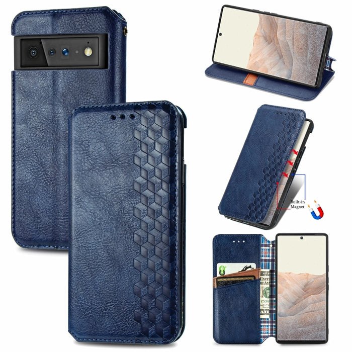 Cubic Grid Pressed Horizontal Flip Estuche de cuero magnético con soporte y ranuras para tarjetas y billetera, For Doogee N40 Pro, For Infinix Zero 8, For OPPO Realme C21Y, For Vodafone Smart E11, For Wiko Power U30, For Xiaomi Mi 11T / Mi 11T Pro     ...
