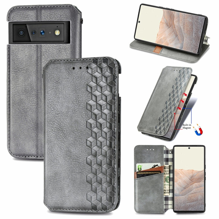 Cubic Grid Pressed Horizontal Flip Estuche de cuero magnético con soporte y ranuras para tarjetas y billetera, For Doogee N40 Pro, For Infinix Zero 8, For OPPO Realme C21Y, For Vodafone Smart E11, For Wiko Power U30, For Xiaomi Mi 11T / Mi 11T Pro     ...