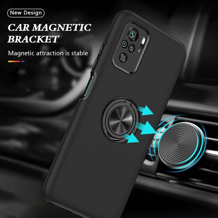 Caja magnética a prueba de golpes para teléfono PC + TPU con soporte de anillo invisible, For Xiaomi Redmi Note 9 Pro / Note 9S, For Xiaomi Redmi Note 10 4G, For Xiaomi Redmi Note 10 Pro, For Xiaomi Mi 11 Lite 5G, For Xiaomi Redmi K40                  ...