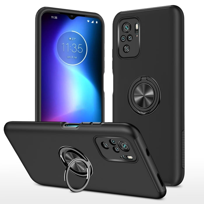 Caja magnética a prueba de golpes para teléfono PC + TPU con soporte de anillo invisible, For Xiaomi Redmi Note 9 Pro / Note 9S, For Xiaomi Redmi Note 10 4G, For Xiaomi Redmi Note 10 Pro, For Xiaomi Mi 11 Lite 5G, For Xiaomi Redmi K40                  ...