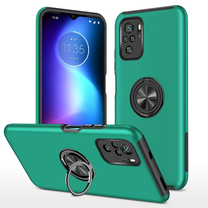 Caja magnética a prueba de golpes para teléfono PC + TPU con soporte de anillo invisible, For Xiaomi Redmi Note 9 Pro / Note 9S, For Xiaomi Redmi Note 10 4G, For Xiaomi Redmi Note 10 Pro, For Xiaomi Mi 11 Lite 5G, For Xiaomi Redmi K40                  ...