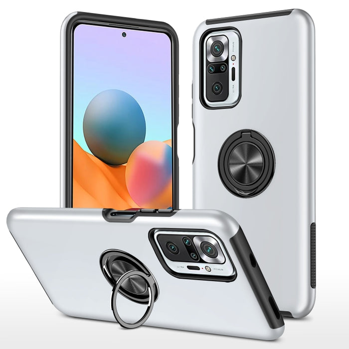Caja magnética a prueba de golpes para teléfono PC + TPU con soporte de anillo invisible, For Xiaomi Redmi Note 9 Pro / Note 9S, For Xiaomi Redmi Note 10 4G, For Xiaomi Redmi Note 10 Pro, For Xiaomi Mi 11 Lite 5G, For Xiaomi Redmi K40                  ...
