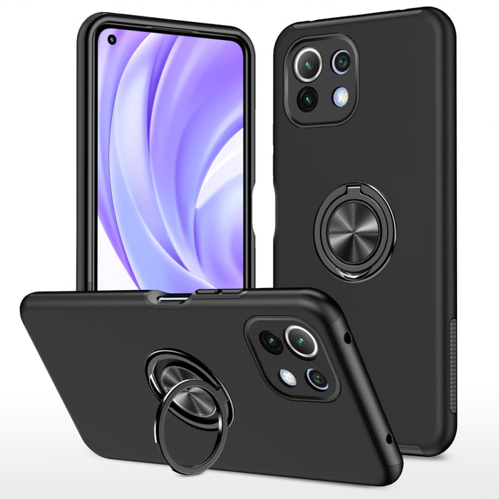 Caja magnética a prueba de golpes para teléfono PC + TPU con soporte de anillo invisible, For Xiaomi Redmi Note 9 Pro / Note 9S, For Xiaomi Redmi Note 10 4G, For Xiaomi Redmi Note 10 Pro, For Xiaomi Mi 11 Lite 5G, For Xiaomi Redmi K40                  ...