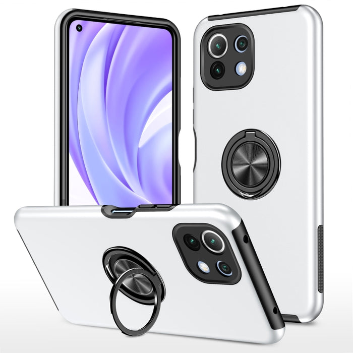 Caja magnética a prueba de golpes para teléfono PC + TPU con soporte de anillo invisible, For Xiaomi Redmi Note 9 Pro / Note 9S, For Xiaomi Redmi Note 10 4G, For Xiaomi Redmi Note 10 Pro, For Xiaomi Mi 11 Lite 5G, For Xiaomi Redmi K40                  ...
