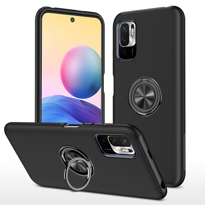 Caja magnética a prueba de golpes para teléfono PC + TPU con soporte de anillo invisible, For Xiaomi Redmi Note 9 Pro / Note 9S, For Xiaomi Redmi Note 10 4G, For Xiaomi Redmi Note 10 Pro, For Xiaomi Mi 11 Lite 5G, For Xiaomi Redmi K40                  ...